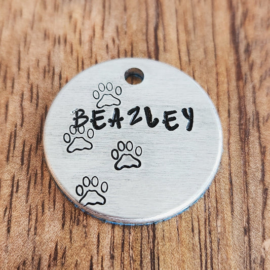 Walking Paw Print Tag